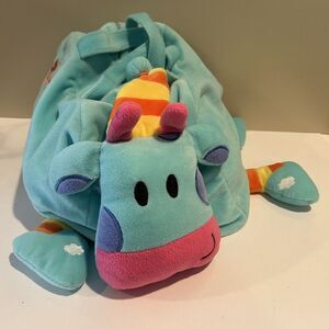 Sassafras‎ Children's Plush Overnight Tote Bag. Magical Cow. Plush w Zipper